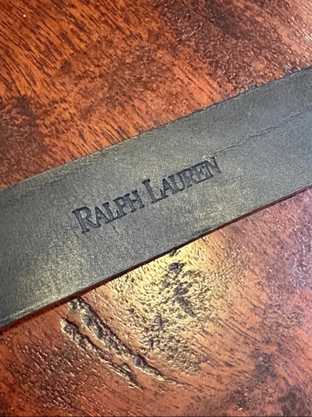 Vintage Ralph Lauren Burgundy Red Genuine American Alligator Leather Belt Medium